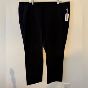 Superla Slim Pull On Black Straight-Leg Pants Soft Surroundings Size 2X NWT